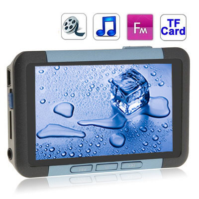 3.0 inch TFT Screen 8GB MP4 player with TF Card Slot, Support TV Out, FM Radio (Baby Blue) - Click Image to Close